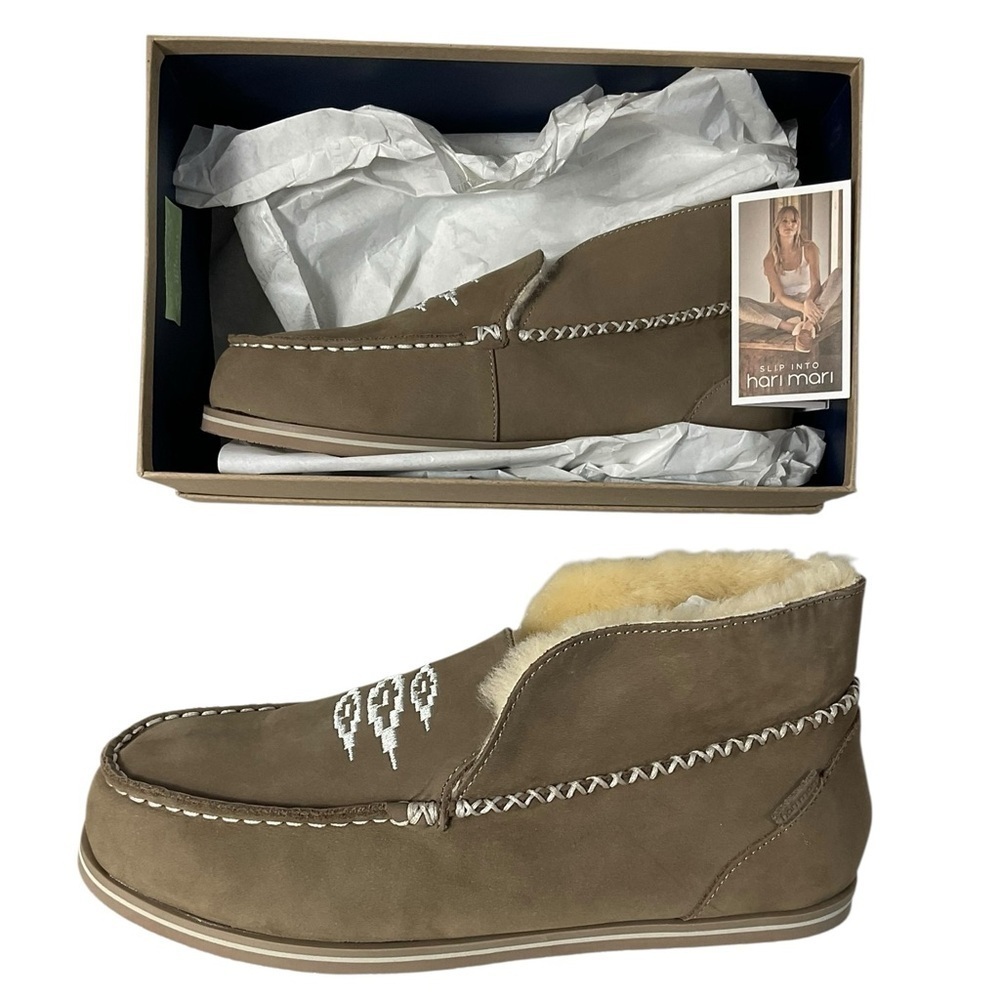 Hari Mari Alta Storm Shearling Leather Moccasin Boots Women’s Size 7